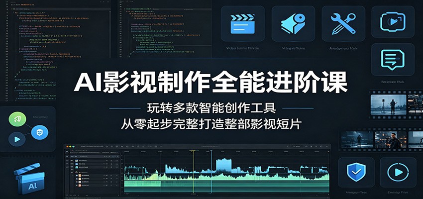 AI影视制作全能进阶课：玩转多款智能创作工具，从零起步完整打造整部影视短片-资源宝库