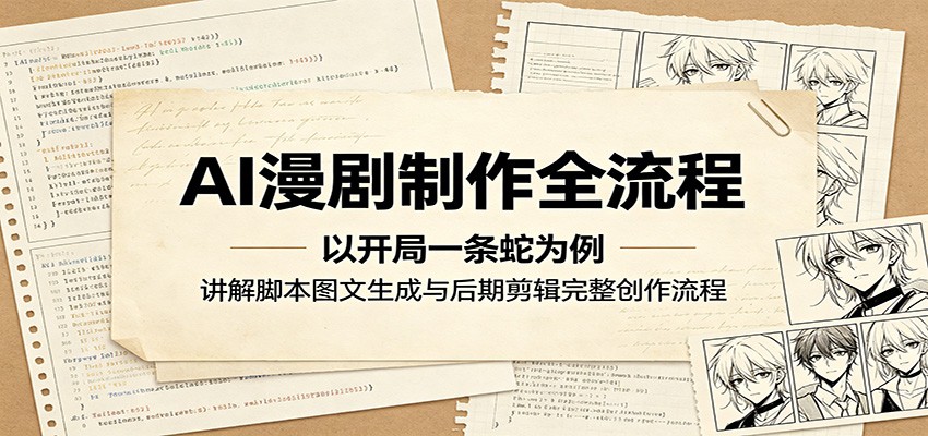 AI漫剧制作全流程：以开局一条蛇为例，讲解脚本图文生成与后期剪辑完整创作流程-资源宝库