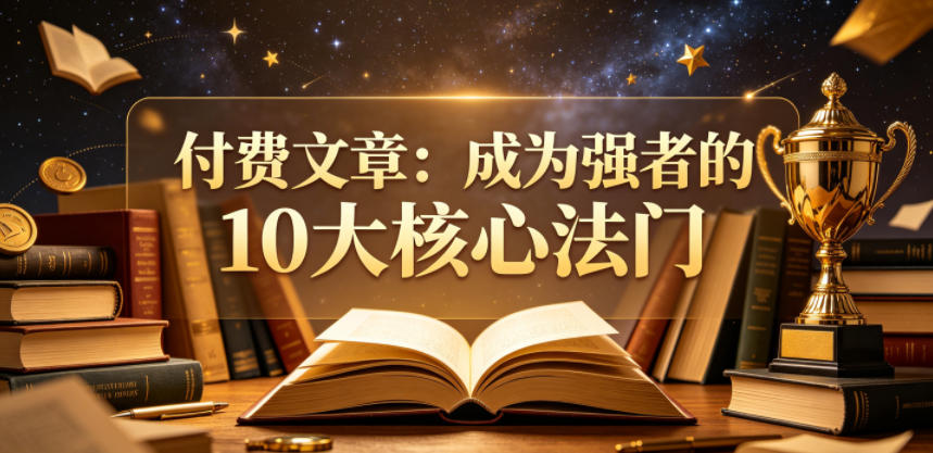 付费文章：成为强者的10大核心法门-资源宝库