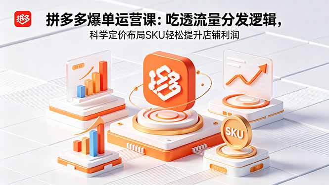 拼多多爆单运营实战课：吃透流量分发逻辑，科学定价布局SKU轻松提升店铺利润-资源宝库