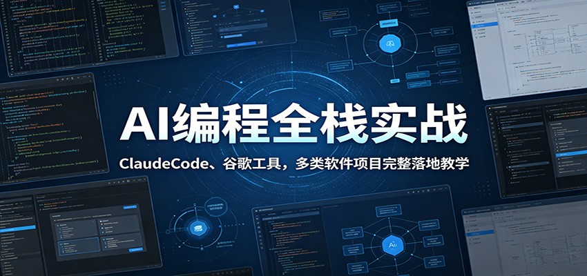 AI编程全栈实战：ClaudeCode、谷歌工具，多类软件项目完整落地教学-资源宝库