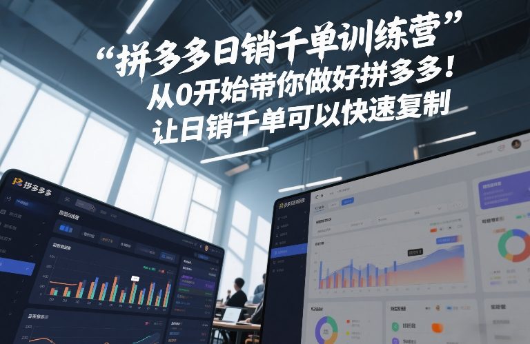 拼多多日销千单训练营，从0开始带你做好拼多多，让日销千单可以快速复制(更新26年6月)-资源宝库