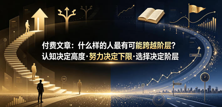 付费文章：什么样的人最有可能跨越阶层？认知决定高度·努力决定下限·选择决定阶层-资源宝库