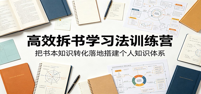 高效拆书学习法训练营，把书本知识转化落地搭建个人知识体系-资源宝库