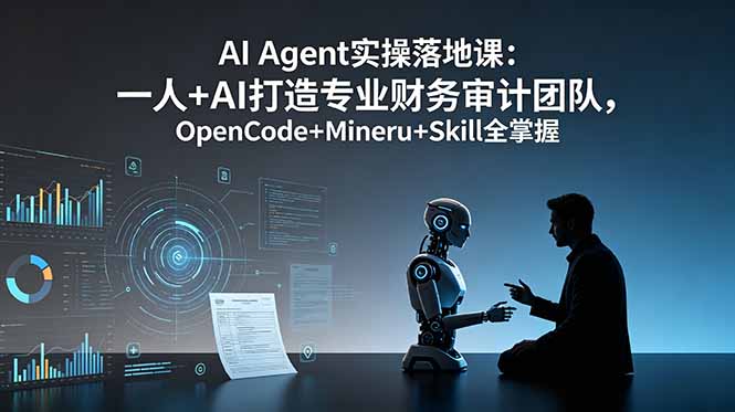 AI Agent实操落地课：一人+AI打造专业财务审计团队，OpenCode+Mineru+Skill全掌握-资源宝库