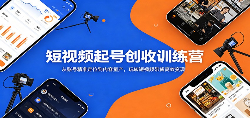 短视频起号创收训练营：从账号精准定位到内容量产，玩转短视频带货高效变现-资源宝库