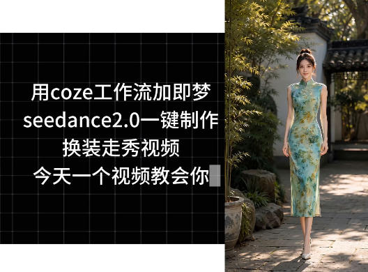 用coze工作流加即梦seedance2.0一键制作换装走秀视频，今天一个视频教会你-资源宝库