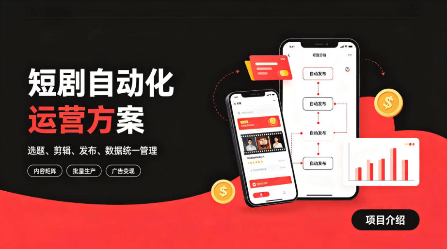 快手全自动短剧矩阵项目｜自动化分发，流量持续变现【揭秘】-资源宝库