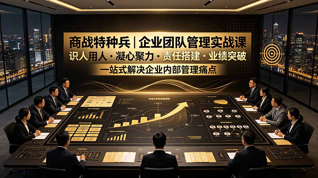 商战特种兵｜企业团队管理实战课：识人用人｜凝心聚力｜责任搭建｜业绩突破，一站式解决企业内部管理痛点-资源宝库