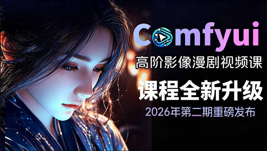 2026新版ComfyUI漫剧动画全流程实战课，0基础入门到进阶全流程动态漫，轻松实现流量变现-资源宝库
