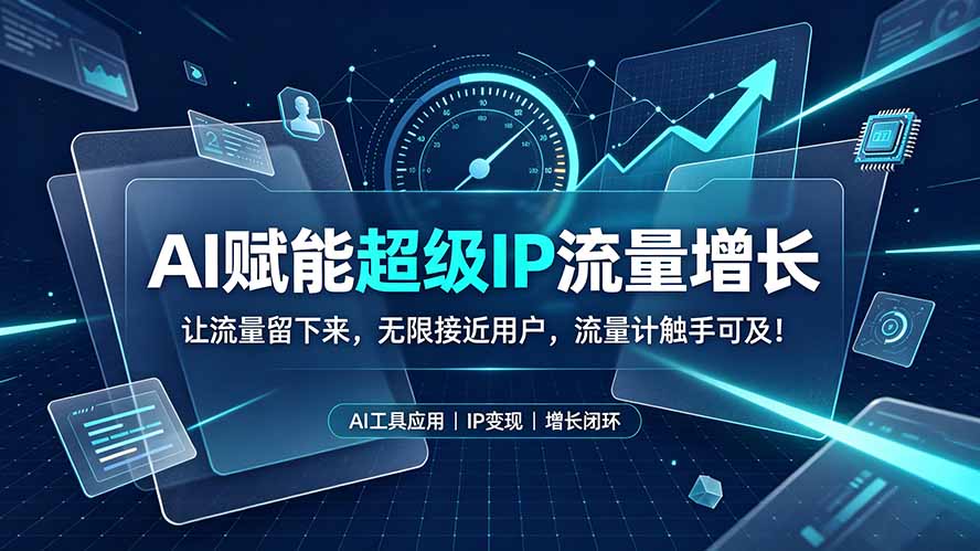 AI赋能超级IP流量增长：让流量留下来，无限接近用户，流量计触手可及！-资源宝库