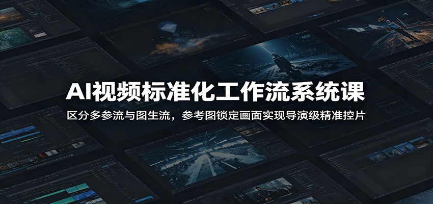 AI视频标准化工作流系统课:区分多参流与图生流,参考图锁定画面实现导演级精准控片-资源宝库