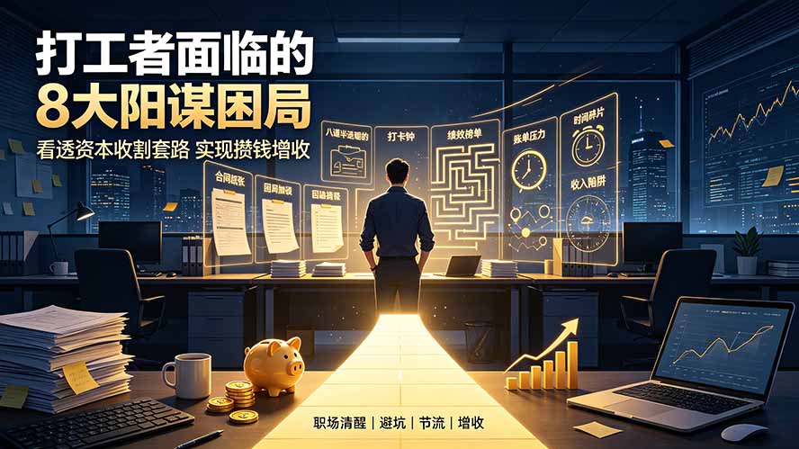 付费文章：打工者面临的8大阳谋困局，看透资本收割套路实现攒钱增收-资源宝库