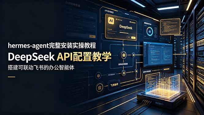 hermes-agent完整安装实操教程，DeepSeek API配置教学，搭建可联动飞书的办公智能体-资源宝库