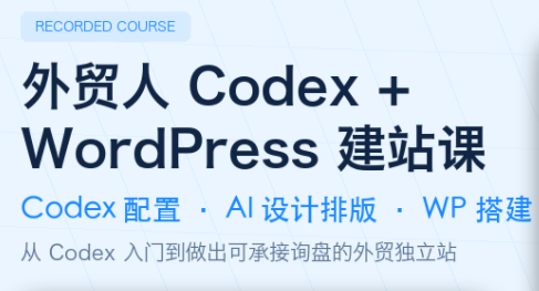 外贸人Codex + WordPress建站课-资源宝库