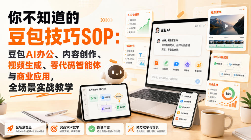 你不知道的豆包技巧SOP：豆包AI办公、内容创作、视频生成、零代码智能体与商业应用，全场景实战教学-资源宝库