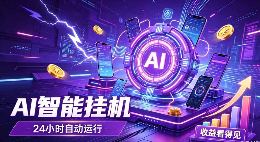 AI智能广告挂机，躺赚新模式 设备托管运行，解放双手持续变现-资源宝库
