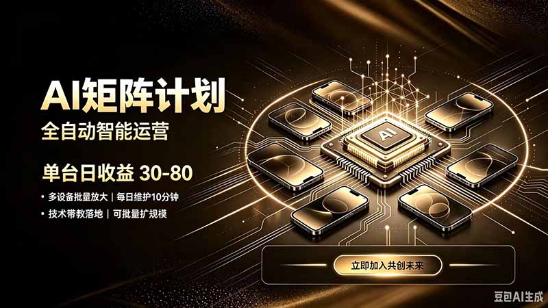 AI智能对话，矩阵规模化创业，全程技术扶持，长久稳定，日入800+-资源宝库