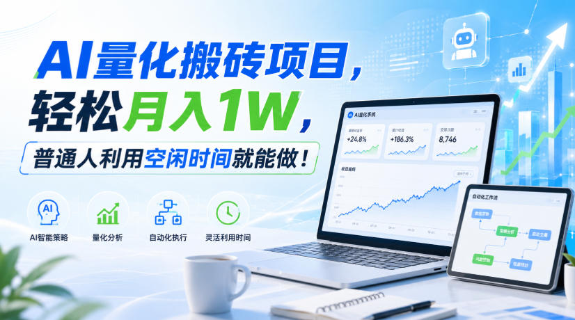 利用AI实现自动量化搬砖，月入万元，任何人都可以做！-资源宝库