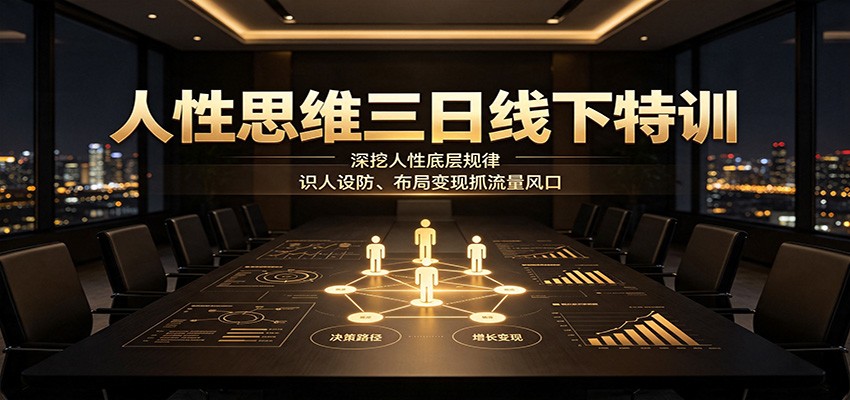 人性思维三日线下特训：深挖人性底层规律，识人设防、布局变现抓流量风口-资源宝库