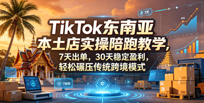 TikTok东南亚本土店实操陪跑教学，7天出单，30天稳定盈利，轻松碾压传统跨境模式(更新0819)-资源宝库