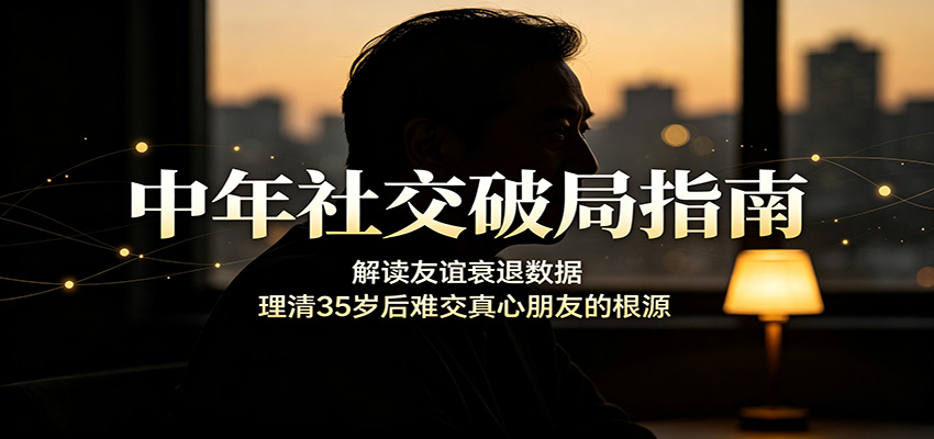 中年社交破局指南：解读友谊衰退数据，理清35岁后难交真心朋友的根源-资源宝库