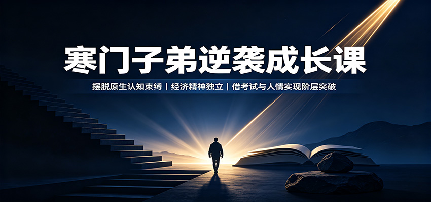 寒门子弟逆袭成长课：摆脱原生认知束缚，经济精神独立，借考试与人情实现阶层突破-资源宝库
