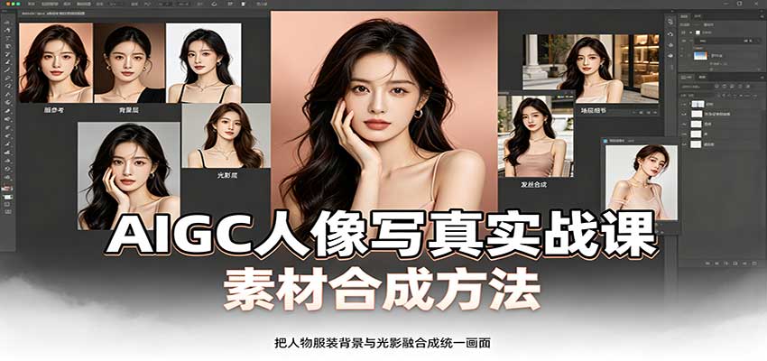 AIGC人像写真实战课：软件平台部署筹备，素材合成方法，多题材写真案例-资源宝库