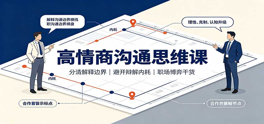 高情商沟通思维课：分清解释边界，避开辩解内耗，职场博弈干货-资源宝库