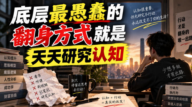 付费文章：底层最愚蠢的翻身方式就是天天研究认知-资源宝库