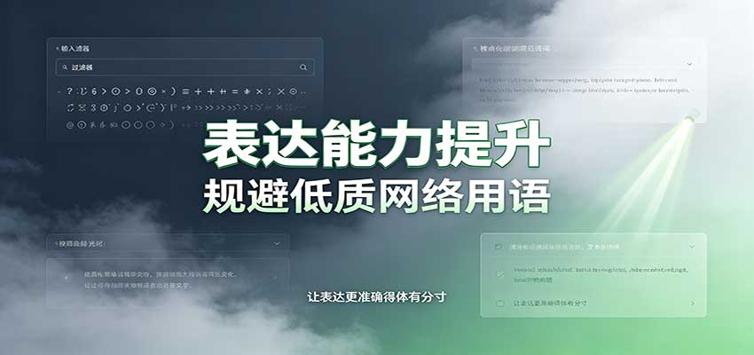 表达能力提升：语言塑造思想逻辑，规避低质网络用语，强化心智感知-资源宝库