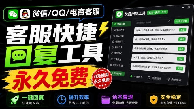 微信/QQ/电商客服快捷回复工具，支持多平台话术库与一键发送，永久免费，使用简单！易歪歪-资源宝库