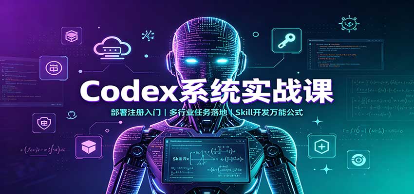 Codex系统实战课：部署注册入门，多行业任务落地，Skill开发万能公式-资源宝库