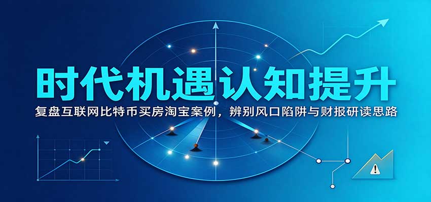 时代机遇认知提升：复盘互联网比特币买房淘宝案例，辨别风口陷阱与财报研读思路-资源宝库