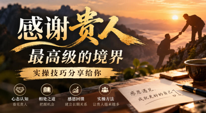某公众号付费文章：感谢贵人最高级的境界，实操技巧分享给你-资源宝库