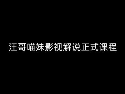 汪哥影视解说正式课程:剪映/PR教学/视解说剪辑5大黄金法则/全流程剪辑7把利器等等