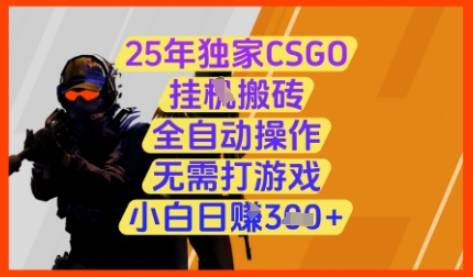 25年独家CSGO挂G搬砖,全自动操作,无需打游戏,小白日入3张+【揭秘】