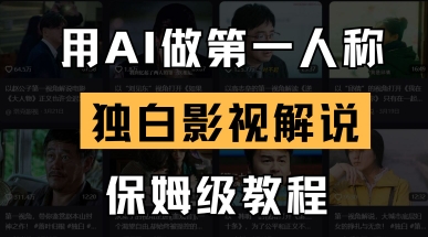 用AI做第一人称独白影视解说，手把手教学，保姆级教程-资源宝库