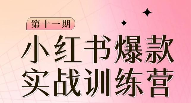 小红书博主爆款训练营第11期，手把手教你从0-1做小红书，从定位到起号到变现-资源宝库