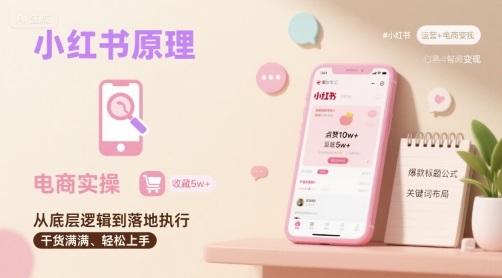 小红书原理以及详细实操流程，小红书电商教程-资源宝库