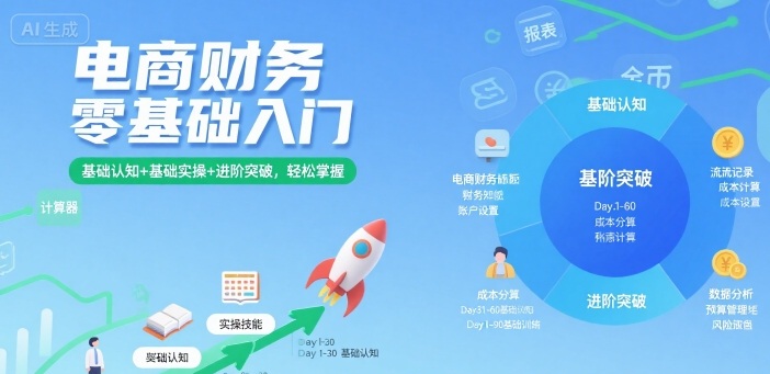 电商财务零基础入门，基础认知+基础实操+进阶突破，轻松掌握-资源宝库