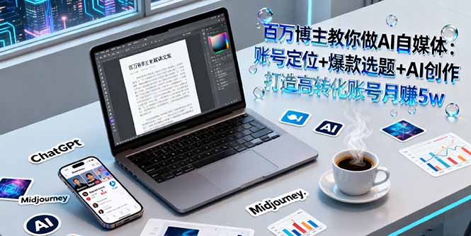 百万博主教你做AI自媒体：账号定位+爆款选题+AI创作 打造高转化账号月赚5w-资源宝库