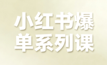 小红书爆单系列课，聚焦小红书电商全链路增长-资源宝库