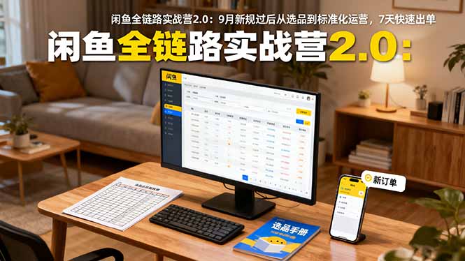闲鱼全链路实战营2.0：9月新规过后从选品到标准化运营，7天快速出单-资源宝库
