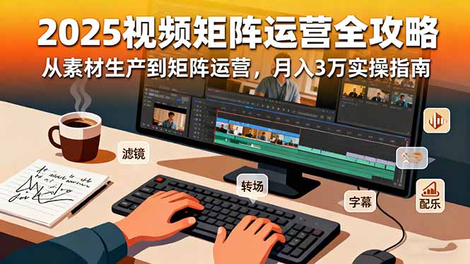 2025短视频矩阵运营全攻略：从素材生产到矩阵运营，月入3万实操指南-资源宝库