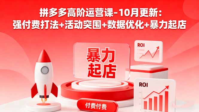 拼多多高阶运营课-10月更新：强付费打法+活动突围+数据优化+暴力起店-资源宝库