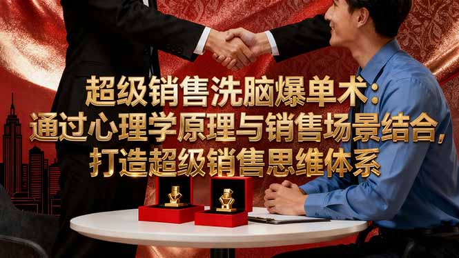 超级销售洗脑爆单术：通过心理学原理与销售场景结合,打造超级销售思维体系-资源宝库
