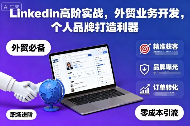 Linkedin高阶实战，外贸业务开发，个人品牌打造利器-资源宝库