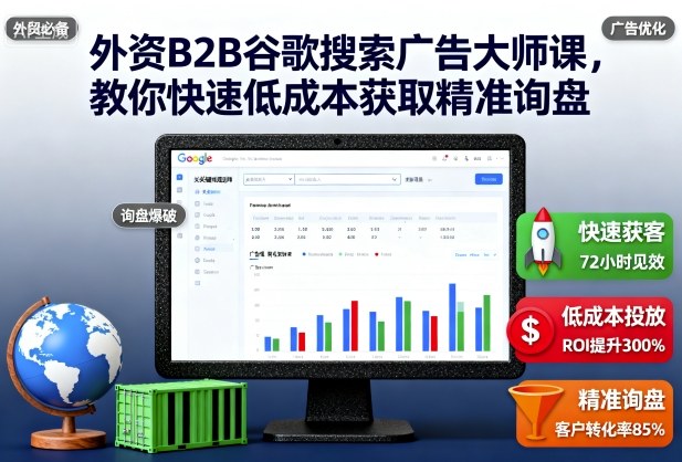 外资B2B谷歌搜索广告大师课，教你快速低成本获取精准询盘-资源宝库