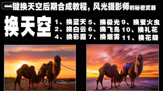 一键换天空后期合成教程，风光摄影师的秘密武器-资源宝库